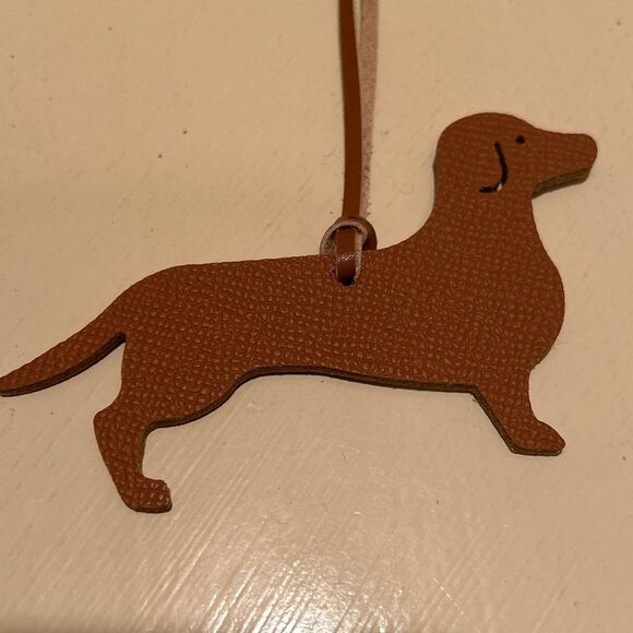 Sexy Little Vintage Handmade dog Leather Bag Charm Cute animal Keychain - Picture 2 of 7